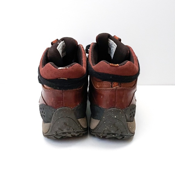 Patagonia Leather Lace Up Hiking Boots Mid Goretex Sable Brown - Picture 4 of 7